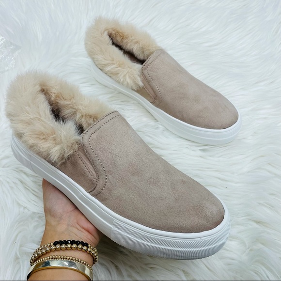 Taupe fur lined slip on - Picture 7 of 7